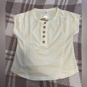 Blu Pepper Cream Henley Shirt